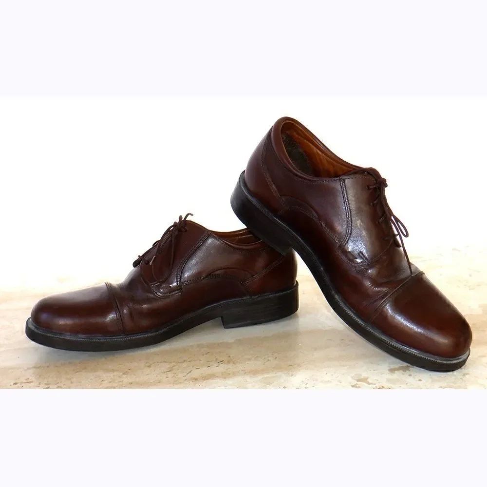 Bass flex dark brown leather dress shoes